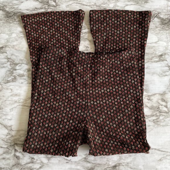 Free People Brown Patterned Flare Pants - Picture 4 of 8